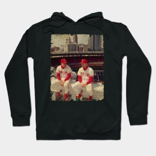 Rob Dibble and Norm Charlton in Cincinnati Reds Hoodie